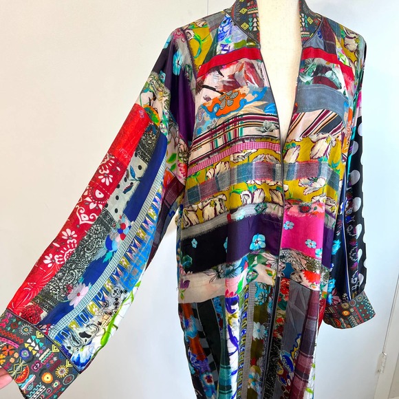 SOLD❗️Johnny Was Silk Sonnet Harmony Reversible Kimono LARGE - Picture 9 of 16